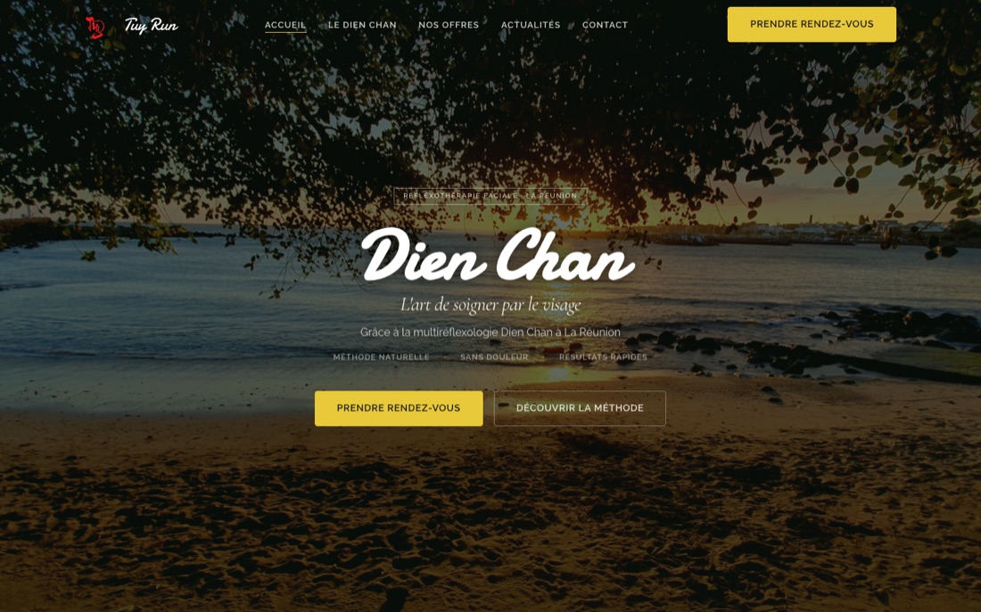 Site web Tuy Run · Dien Chan La Réunion