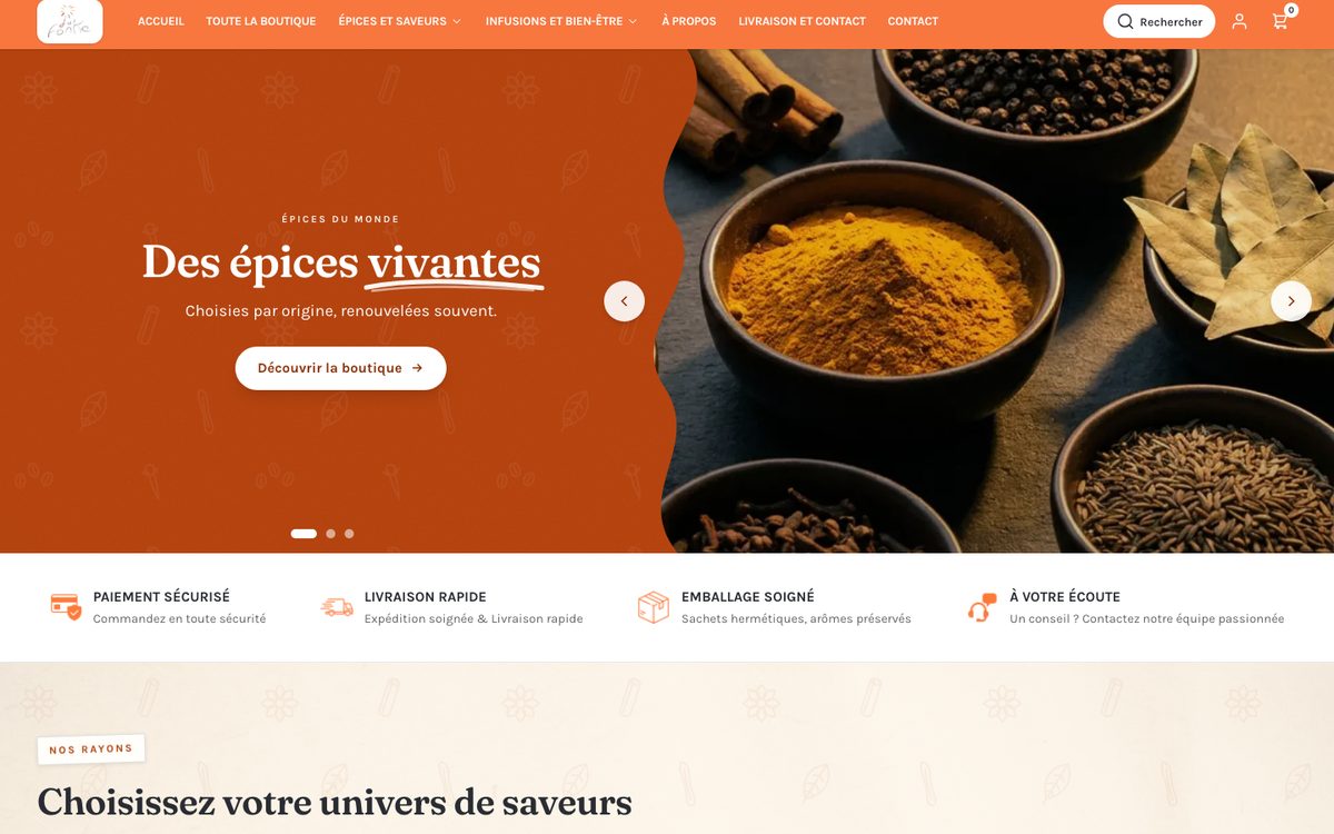 Site e-commerce Épicerie Lafonke